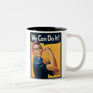 Caneca De Café Em Dois Tons Nós Podemos Fazer Isso Vintage Ad