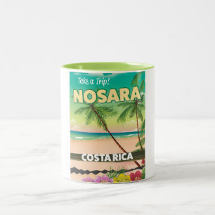 Caneca De Café Em Dois Tons Nosara poster de viagens costa-riquenho