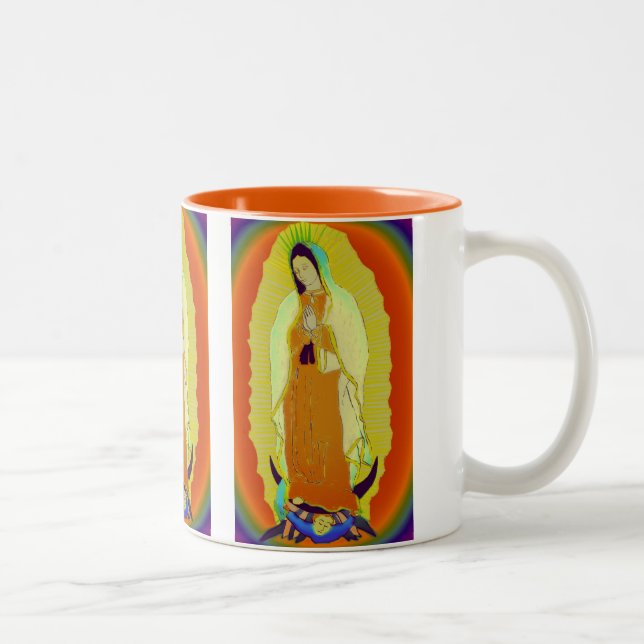 Caneca De Café Em Dois Tons nossa senhora de guadalupe (Direita)