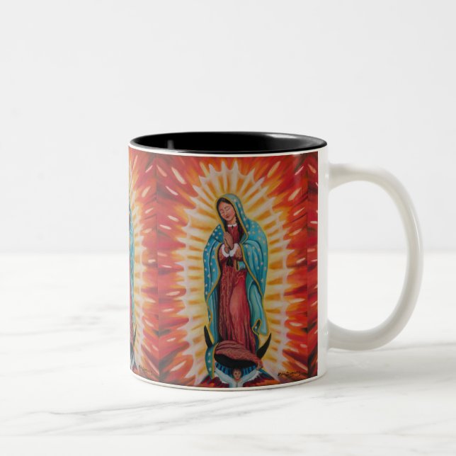 Caneca De Café Em Dois Tons Nossa Senhora de Guadalupe Mug (Direita)