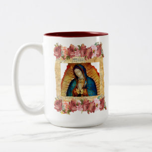 Caneca De Café Em Dois Tons Nossa Senhora de Guadalupe Virgem Maria Católica 