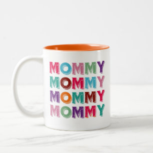 Caneca De Café Em Dois Tons Nosso presente de Dia de as mães para a mãe, canec