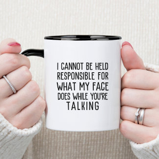 Caneca De Café Em Dois Tons Not Responsible Office Humor Funny & Sarcastic 