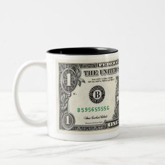 Caneca De Café Em Dois Tons Nota de Dólar da Fada dos Dentes