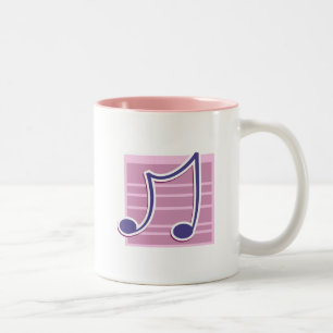 Caneca De Café Em Dois Tons Nota musical