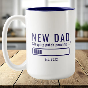 Caneca De Café Em Dois Tons Nova Bateria do Papai Carregando Remendo de Sono A