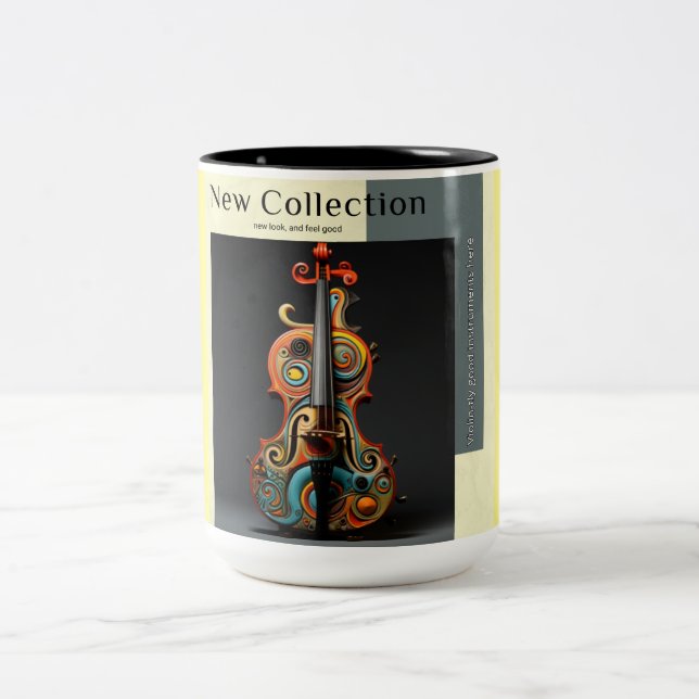 Caneca De Café Em Dois Tons Nova coleção Violin (Centro)