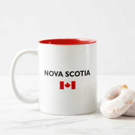 Caneca De Café Em Dois Tons Nova Escócia Canadá Sinalizador canadense Light-Co