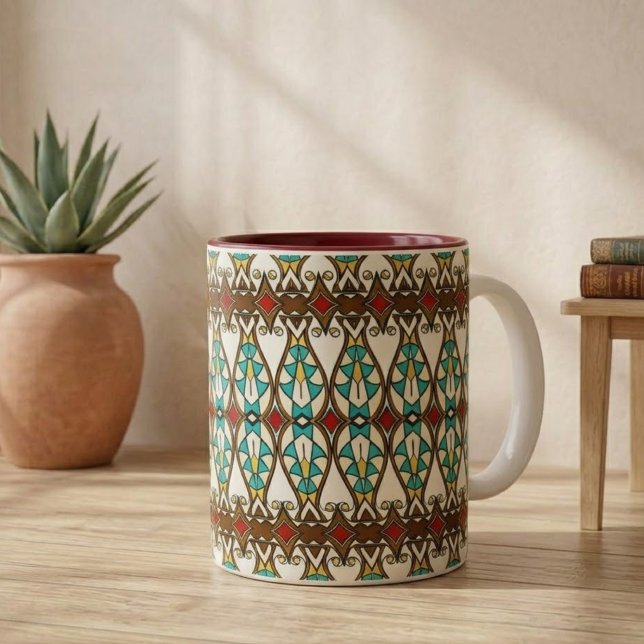 Caneca De Café Em Dois Tons Nova Flor do Deserto (Criador carregado)