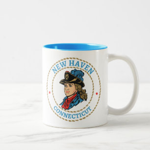 Caneca De Café Em Dois Tons Nova Haven Colonial Connecticut