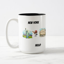 Caneca De Café Em Dois Tons Nova Iorque