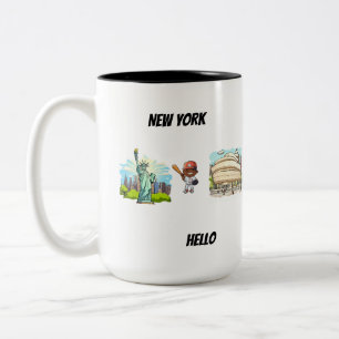 Caneca De Café Em Dois Tons Nova Iorque