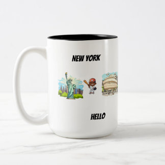 Caneca De Café Em Dois Tons Nova Iorque