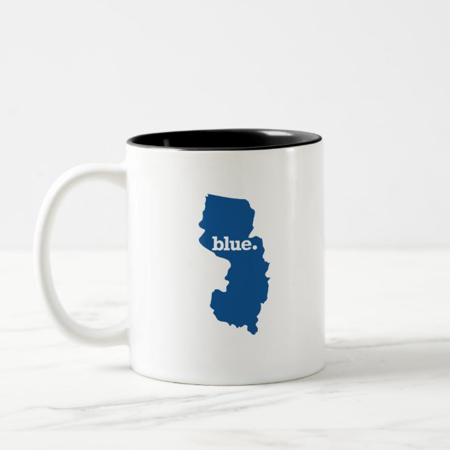 CANECA DE CAFÉ EM DOIS TONS NOVA JERSEY ESTADO AZUL (Esquerda)