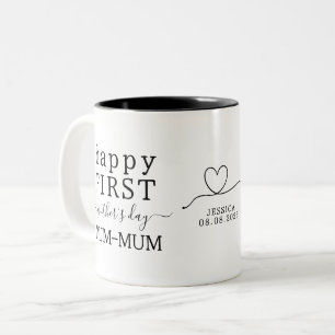 Caneca De Café Em Dois Tons Nova Mãe