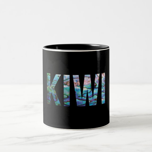 CANECA DE CAFÉ EM DOIS TONS NOVA ZEALAND KIWI SIMPLES PAUA (Centro)