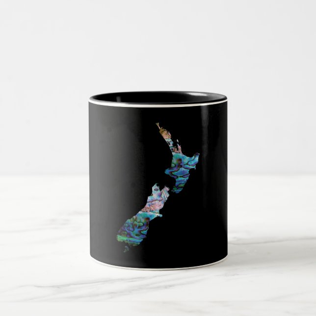 CANECA DE CAFÉ EM DOIS TONS NOVA ZEALAND MAP PAUA (Centro)