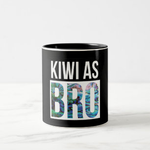 CANECA DE CAFÉ EM DOIS TONS NOVA ZELÂNDIA KIWI COMO BRO PAUA