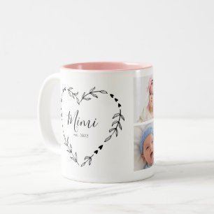 Caneca De Café Em Dois Tons Novo Ano da Mimi Est. Quatro Colagem de Fotos