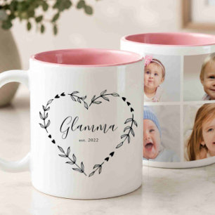 Caneca De Café Em Dois Tons Novo Ano Glamma Est. Quatro Colagem de Fotos
