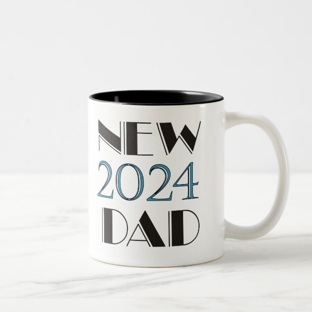 Caneca De Café Em Dois Tons novo papai 2024 (Direita)