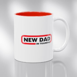Caneca De Café Em Dois Tons Novo papai no treinamento - Mug para um novo pai