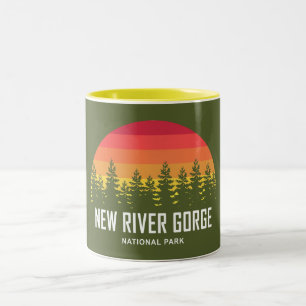 Caneca De Café Em Dois Tons Novo Parque Nacional do Gorge do Rio