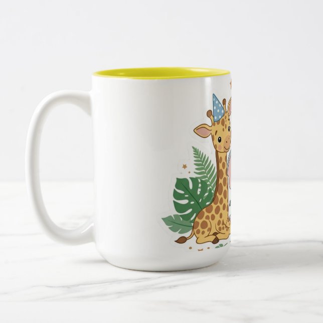 Caneca De Café Em Dois Tons Novo presente de aniversário para crianças  (Esquerda)