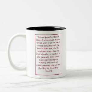 Caneca De Café Em Dois Tons Novo Trabalho - Humor