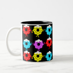 Caneca De Café Em Dois Tons Nozes do Dia Nacional da Rosquinha