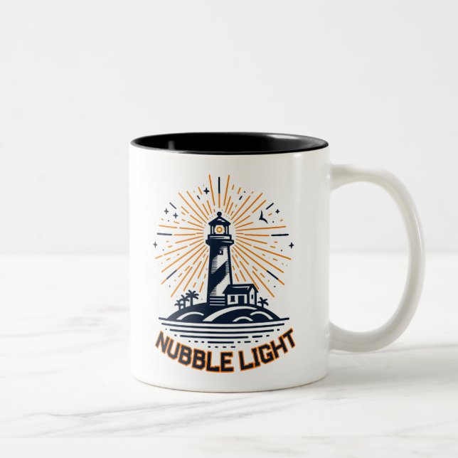 Caneca De Café Em Dois Tons Nubble Light Maine Sunrise (Direita)