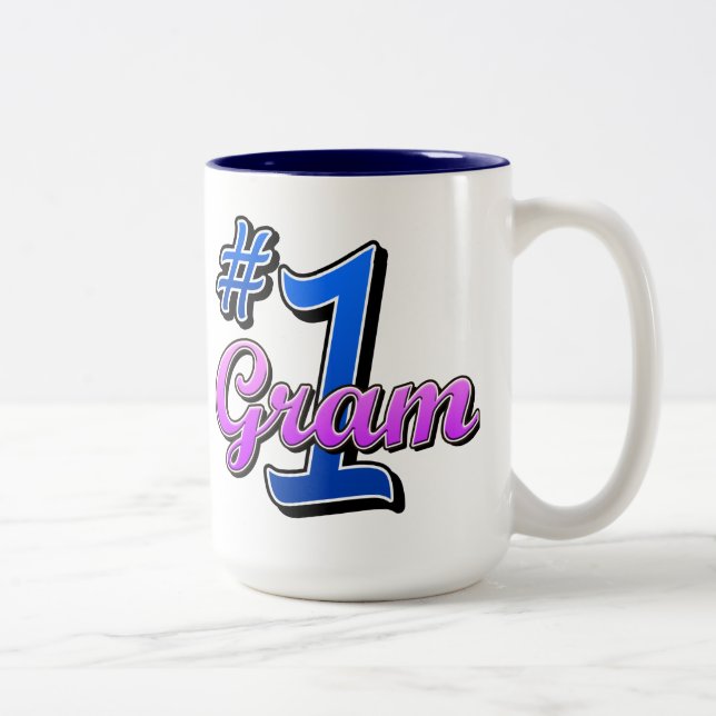 Caneca De Café Em Dois Tons Número um grama (Direita)