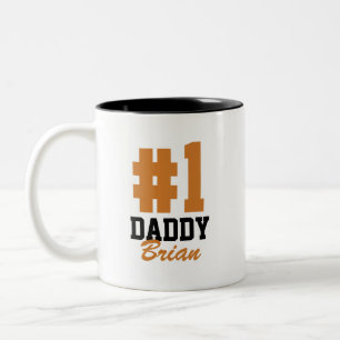 Caneca De Café Em Dois Tons Número Um Papai Nome Personalizado Dia dos Pais