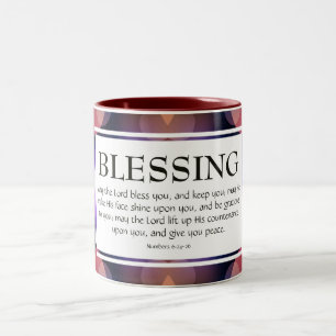 Caneca De Café Em Dois Tons Números 6:24-26 O SENHOR TE ABENÇOA, Christian