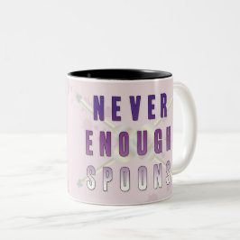 Caneca De Café Em Dois Tons Nunca Chega De Colheres