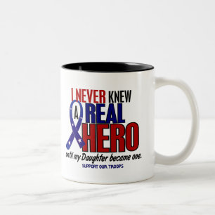 Caneca De Café Em Dois Tons Nunca conheceu uma filha do herói 2 (apoie nossas