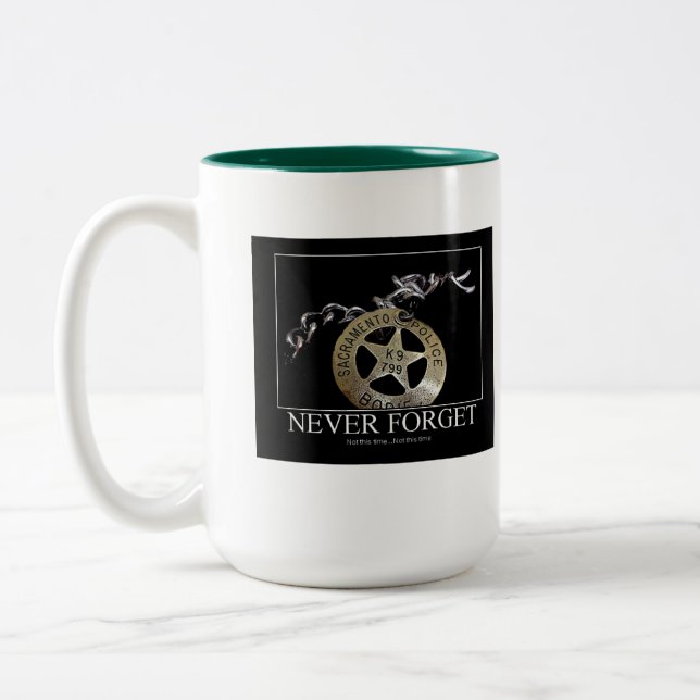 Caneca De Café Em Dois Tons Nunca esqueça (Esquerda)