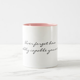 Caneca De Café Em Dois Tons Nunca esqueça como descontroladamente capaz você