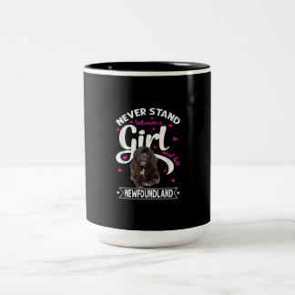 Caneca De Café Em Dois Tons Nunca Fique Entre Uma Garota E Sua Terra Nova