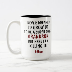 Caneca De Café Em Dois Tons Nunca Sonhei que iria crescer para ser neto