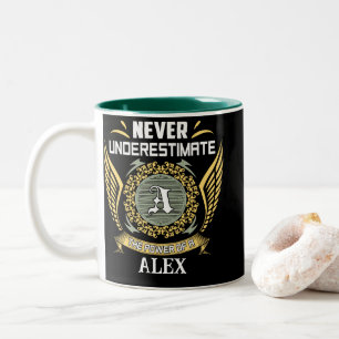 Caneca De Café Em Dois Tons Nunca Subestime o Poder de um Alex