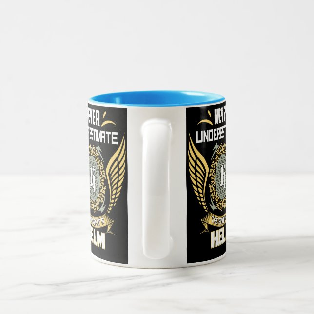 Caneca De Café Em Dois Tons Nunca Subestime O Poder De Um Capacete (Alça)