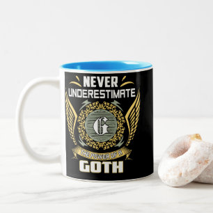 Caneca De Café Em Dois Tons Nunca Subestime O Poder De Um Goth