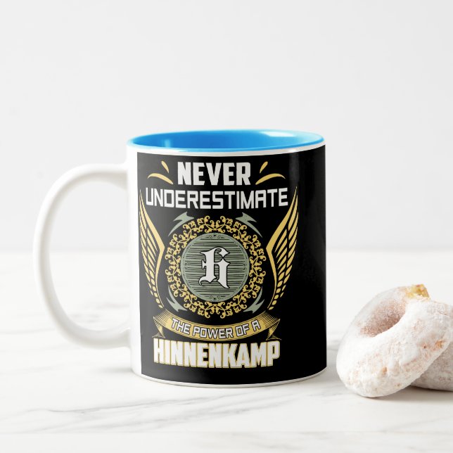 Caneca De Café Em Dois Tons Nunca Subestime O Poder De Um Hinnenkamp (Com Donut)