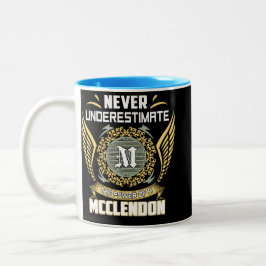 Caneca De Café Em Dois Tons Nunca Subestime O Poder De Um Mcclendon
