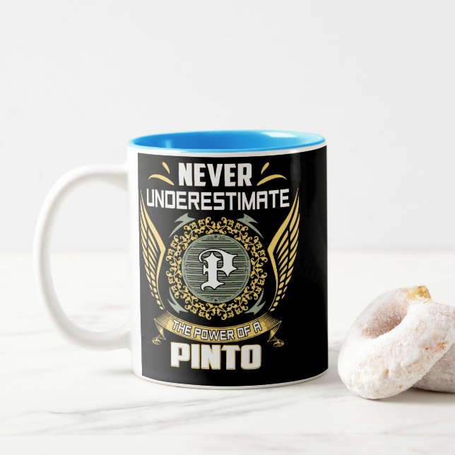 Caneca De Café Em Dois Tons Nunca Subestime O Poder De Um Pinto (Com Donut)