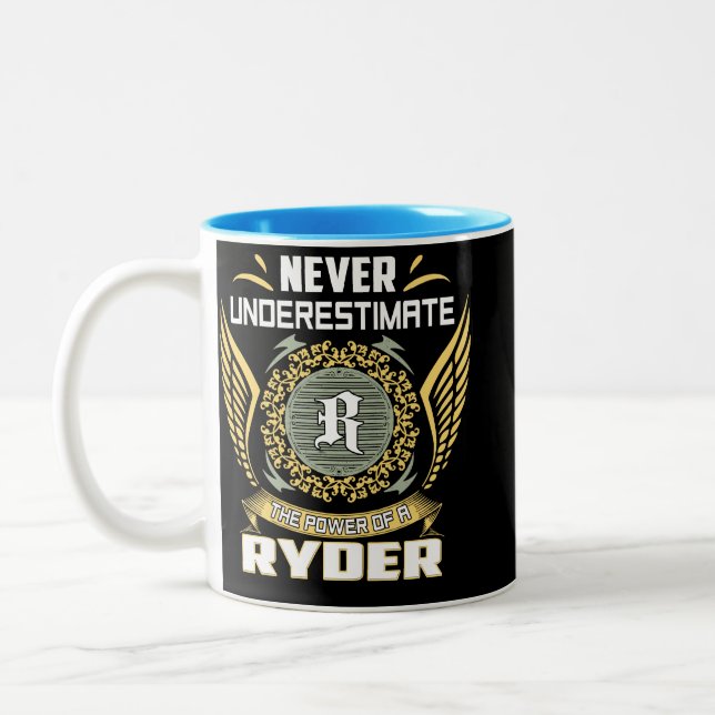 Caneca De Café Em Dois Tons Nunca Subestime O Poder De Um Ryder (Esquerda)