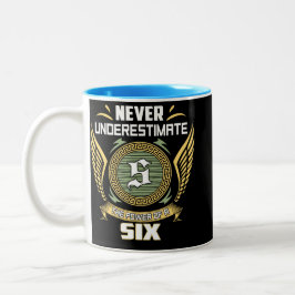 Caneca De Café Em Dois Tons Nunca Subestime O Poder De Um Seis