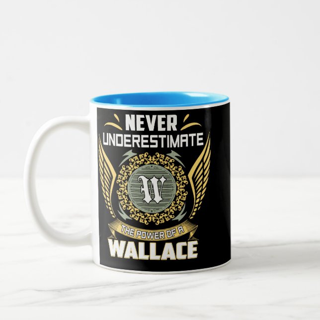 Caneca De Café Em Dois Tons Nunca Subestime O Poder De Um Wallace (Esquerda)