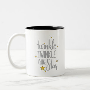 Caneca De Café Em Dois Tons Nursery Rhymes Image Twinkle Twinkle Little Design